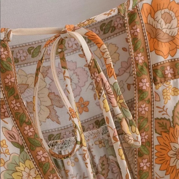 James ReEdit Floral Shift Viscose Blouse With Blouson Sleeves, Airy Flowy Top - Picture 12 of 14